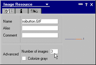 The Image Resource properties box