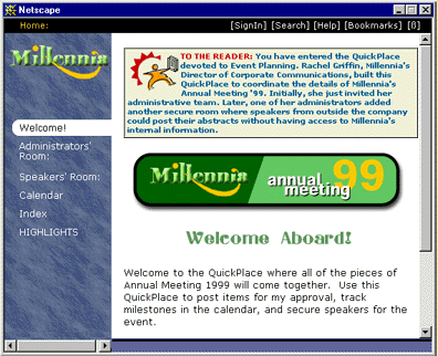 QuickPlace sample