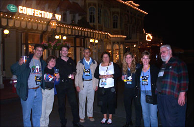 Wayne Scarano, Barbara Gingrande, Ron Herardian, Russ Chung, Margo Mendoza, Laurie Webb, Kim Greene, and Dick Gill at nights end.
