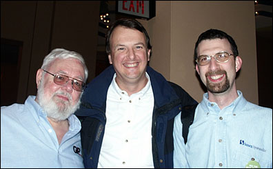 Dick Gill, Neil Agate, and Russell Mullen mug for the camera.