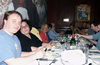 Penumbra members share a relaxing dinner at Shula's.