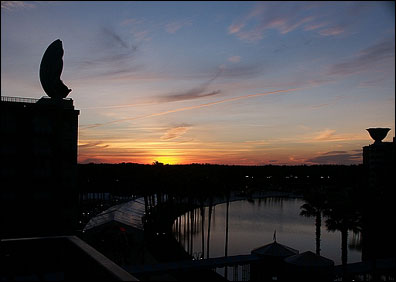 The sun sets and the welcome party begins
