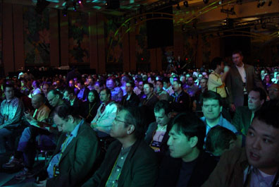 The crowd waits for the countdown.