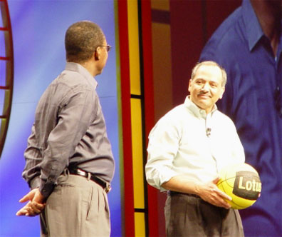 Al passes the ball to Lotus's new General Manager Ambuj Goyal.