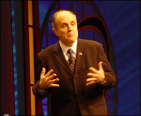 Rudy Giuliani delivers the keynote, focusing on leadership.