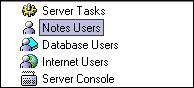 Server - Status panel user types