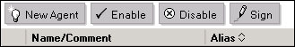 Agent action bar