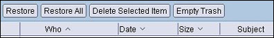 Notes 6 soft deletion action bar