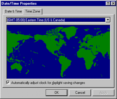 Windows Date/Time Properties