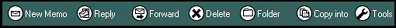Mail action bar