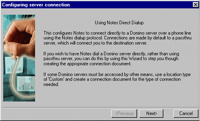 Connection Configuration wizard