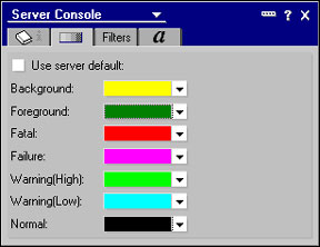Server console color options