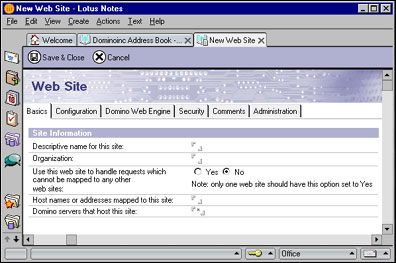 Web site document