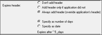 Specify as number of days options