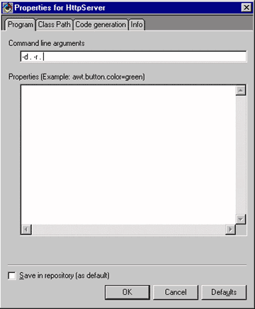 HttpServer properties