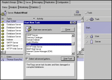 Start New Task dialog box