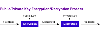 The public/private key encryption/decryption process