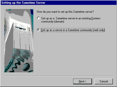 Set up in Sametime community