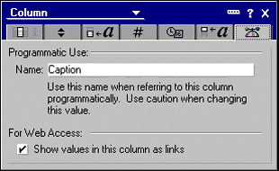 Advanced column properties