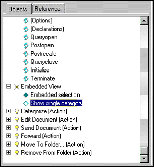 Object pane
