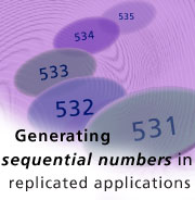 Generating sequential numbers in replicated applications