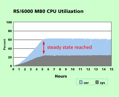 RS/6000 steady state graph