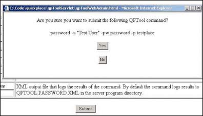Confirmation window
