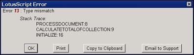 LotusScript Error type mismatch box