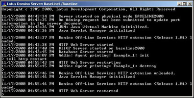 restarting the server