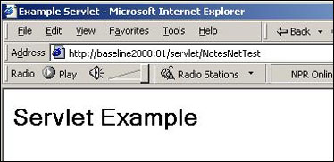 calling the servlet using the new name