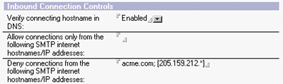 Inbound Connection Controls