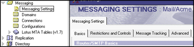 Messaging Settings document