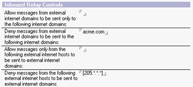 Inbound Relay Controls