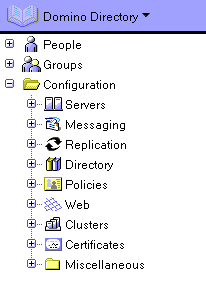 Domino Directory outline view