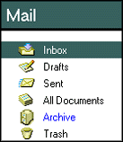 Archive icon in mail folders