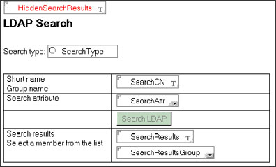 LDAP Search form
