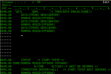 STRPDM Edit Screen