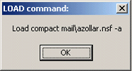 LOAD command box