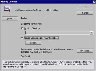 Modify Certifier tool