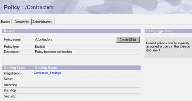 Policy document for /Contractors
