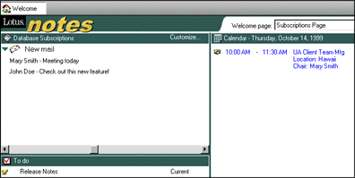 Welcome Page