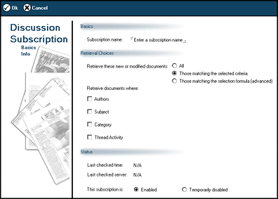 Discussion subscription form