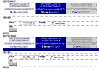 Tabbed Table form in Designer