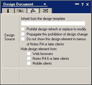 Standard Design Document settings
