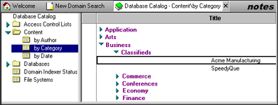 Database Catalog, Content Maps