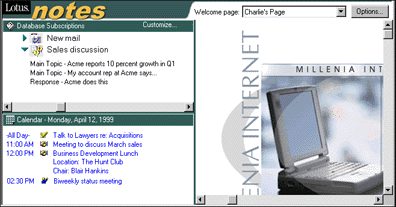 Charlie's Welcome page