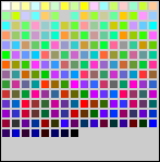 Web-safe palette