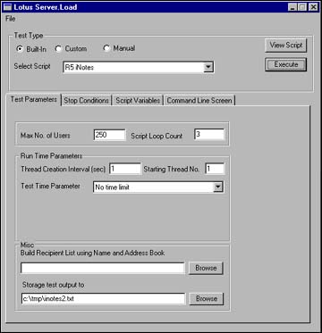 Server.Load dialog box