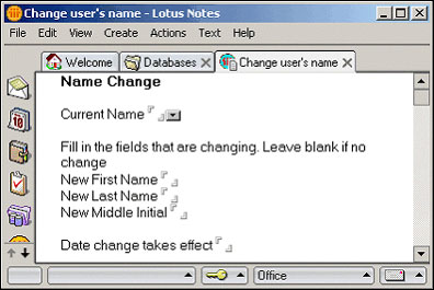 Change user's name document