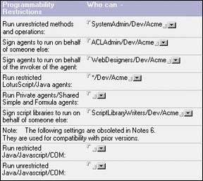 Sign agents to run on behalf of someone else field